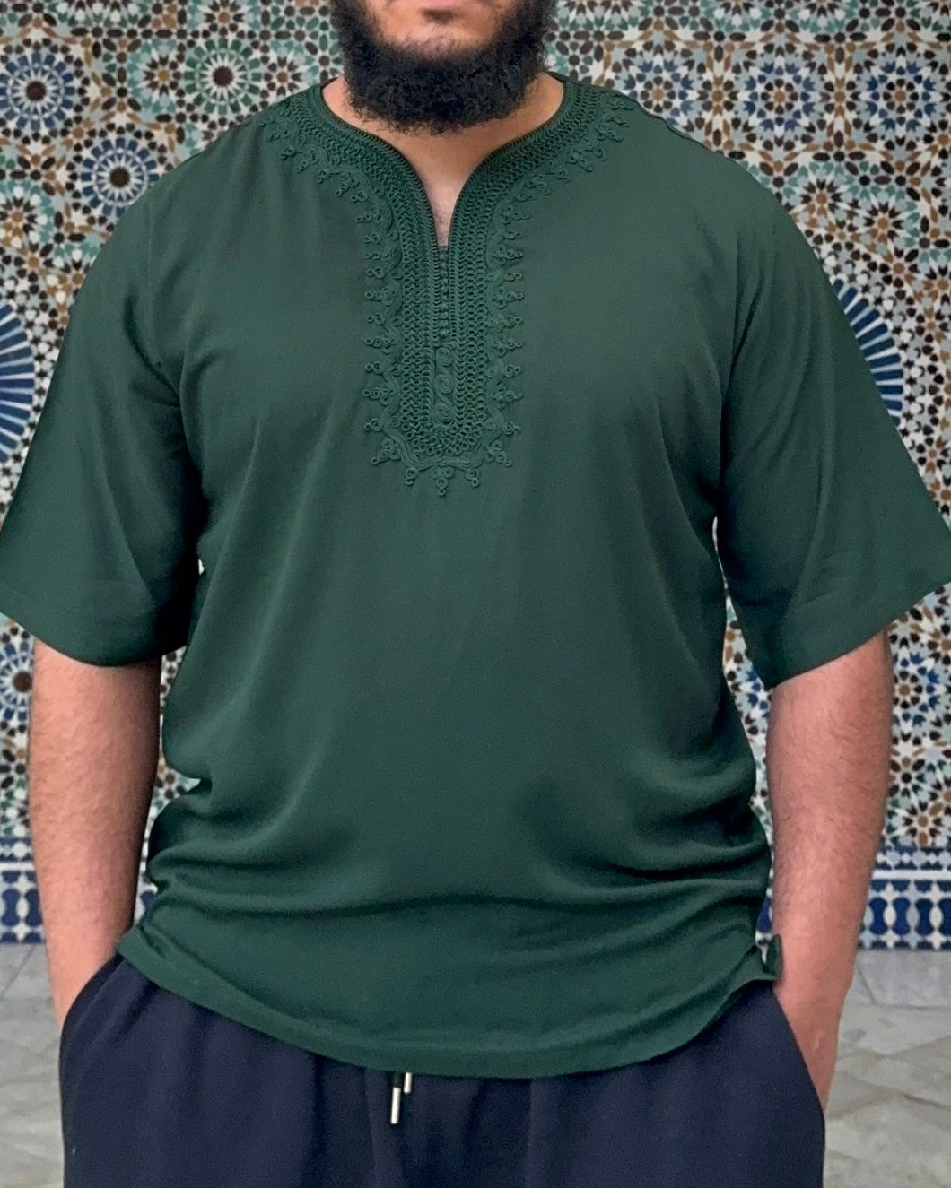 Marokkanische Tunika | Waldgrün