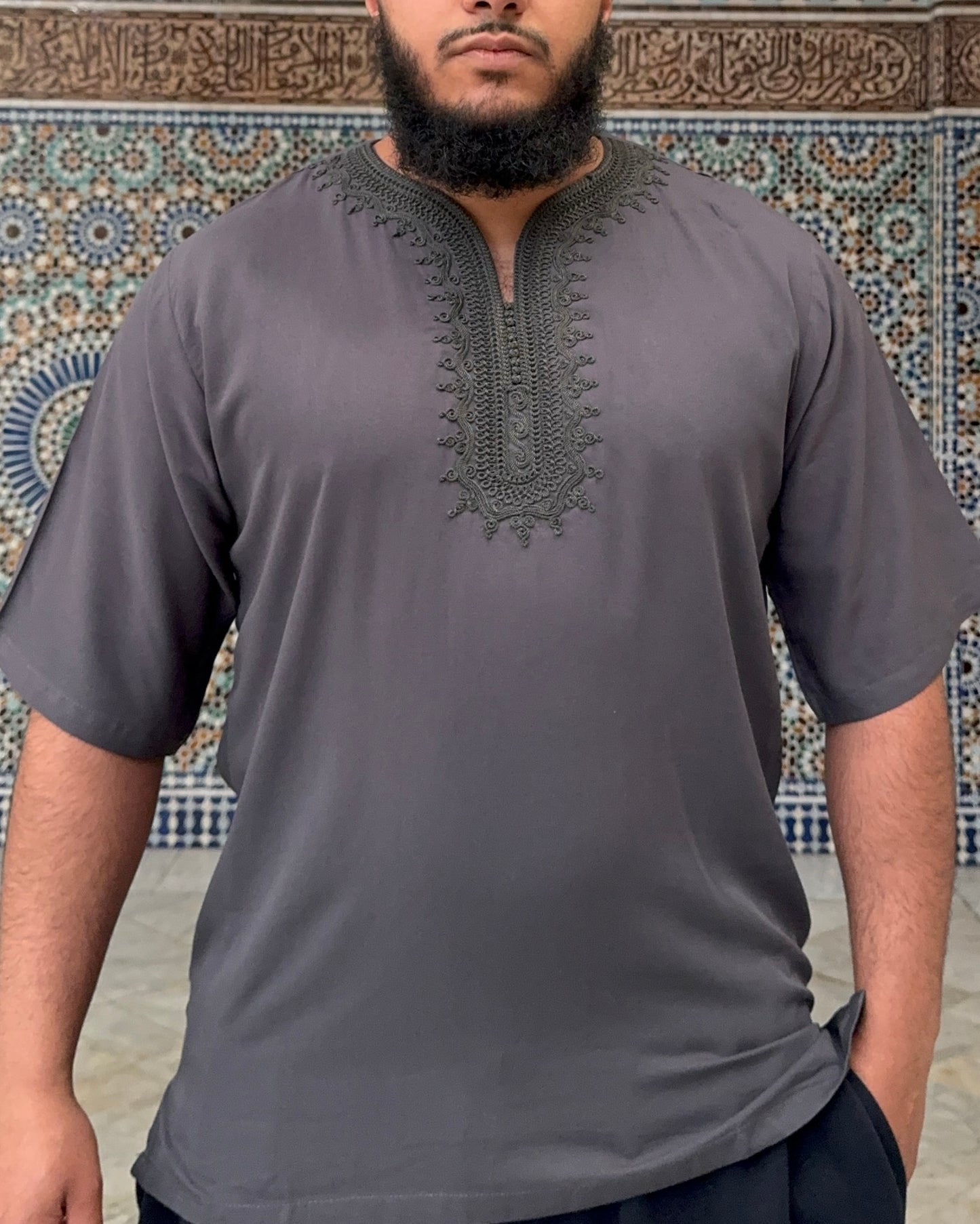 Marokkanische Tunika | Dunkelgrau