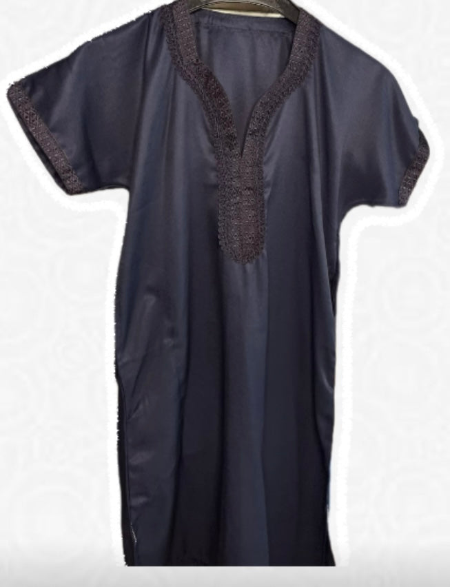 Marokkanische Kinder Gandoura-Marineblau