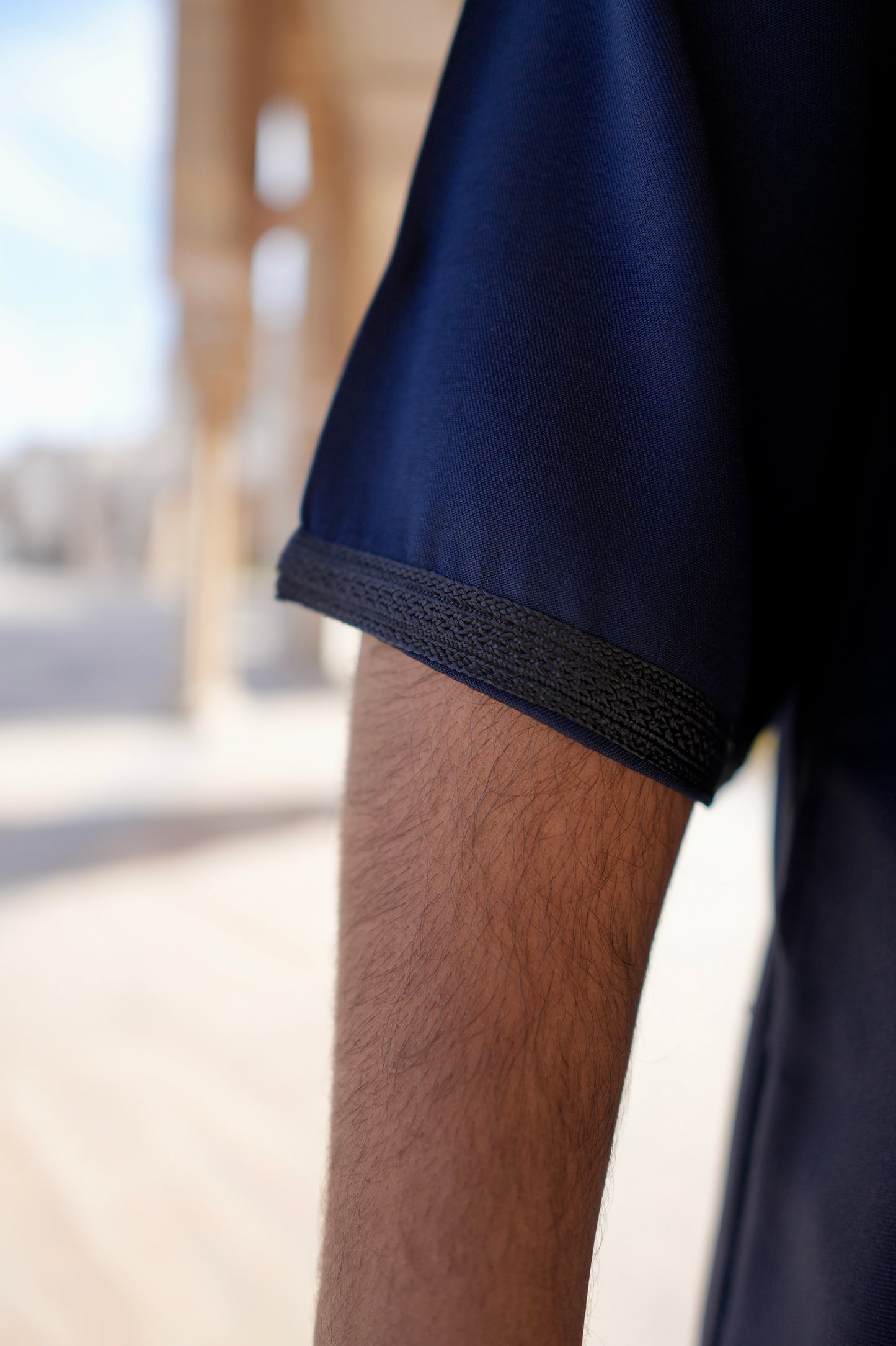 Marokkanische Gandoura-Marine Blau