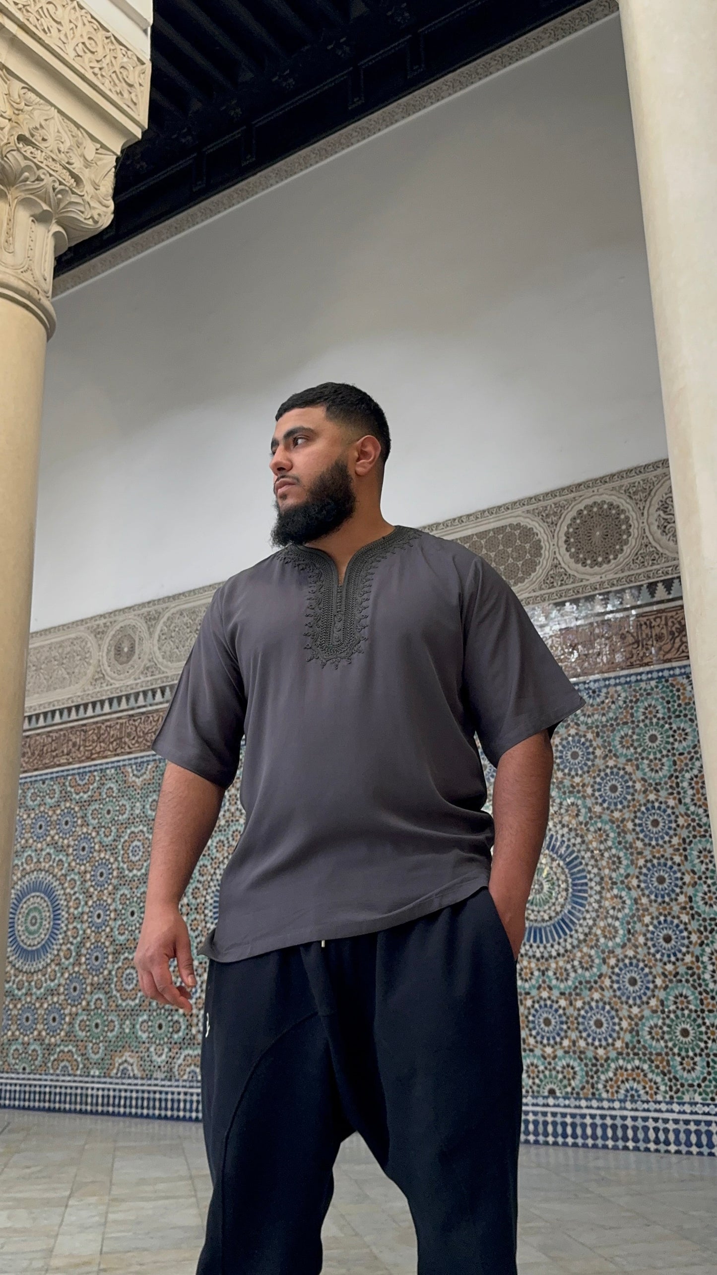 Marokkanische Tunika | Dunkelgrau