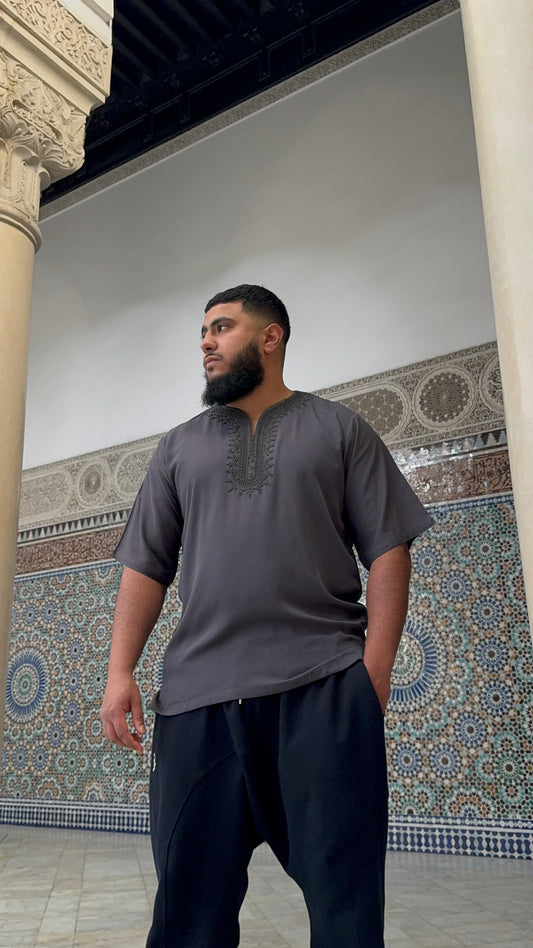 Marokkanische Tunika | Dunkelgrau