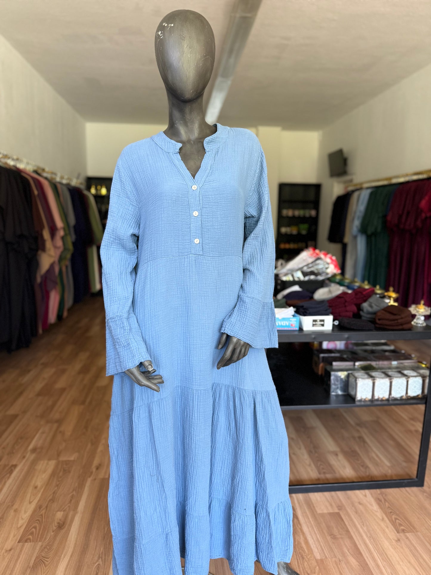 Musselin Kleid Damen