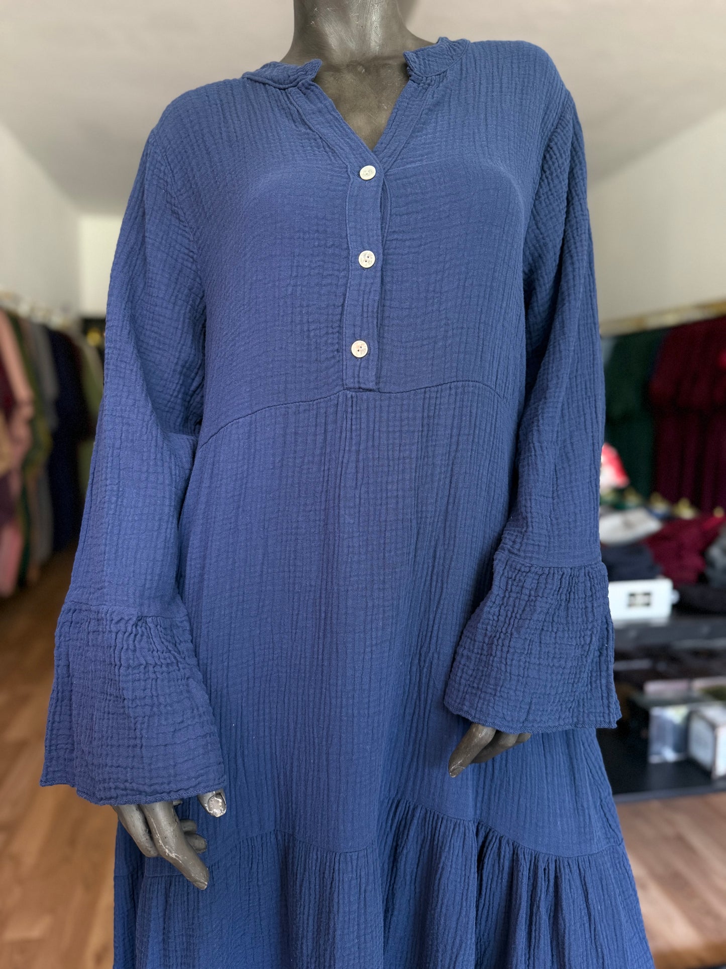 Musselin Kleid Damen