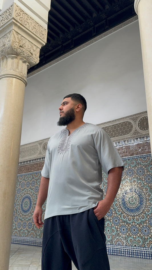 Marokkanische Tunika | Schiefergrau