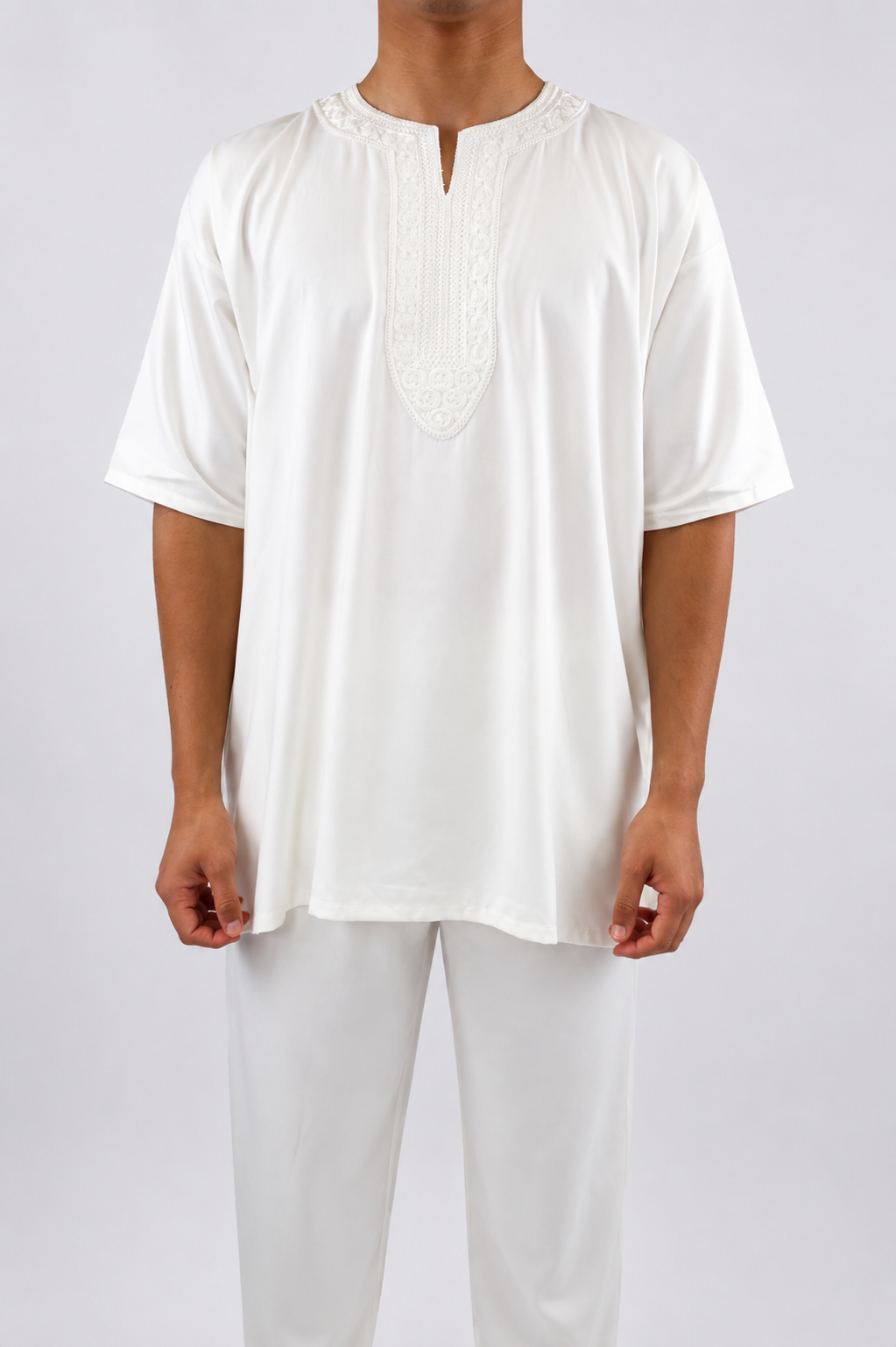 Zweiteiliges Tunika Set - Weiß