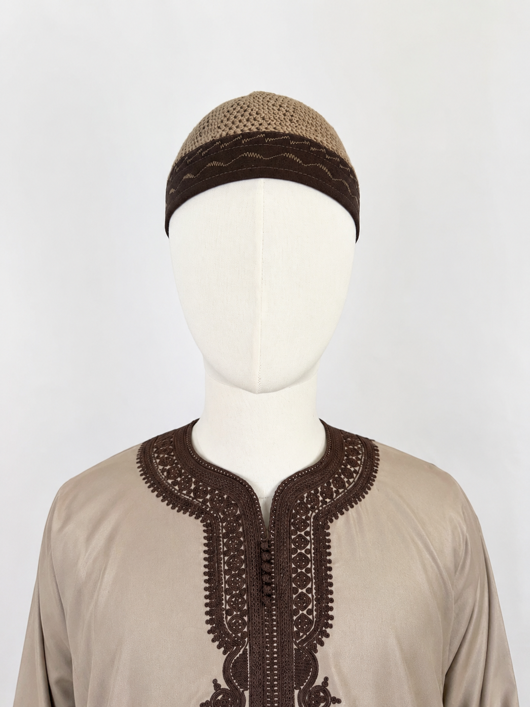 Ägyptische Kufi | Egyptian Kufi Sandbeige/Dunkelbraun