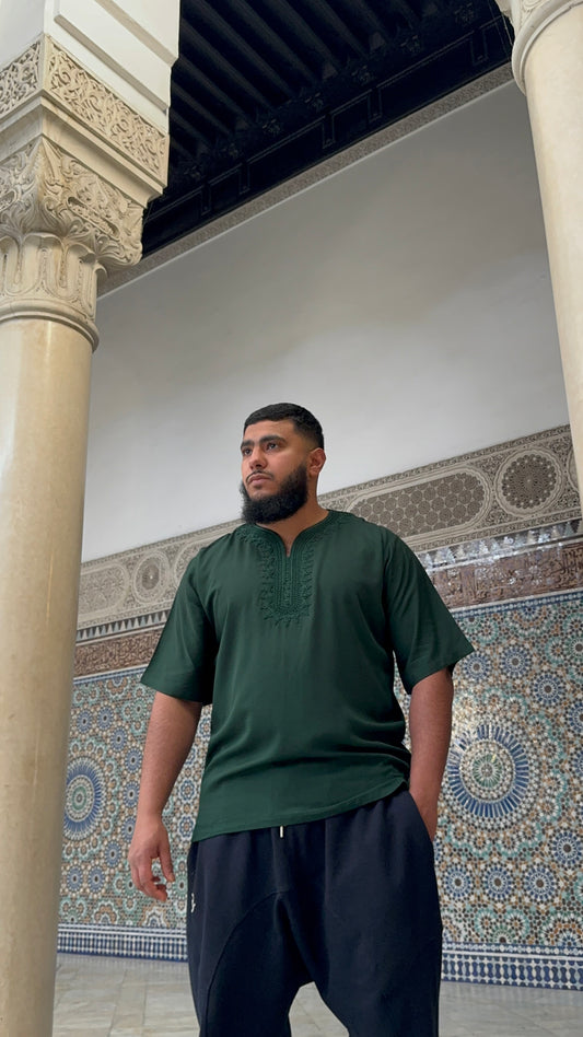 Marokkanische Tunika | Waldgrün