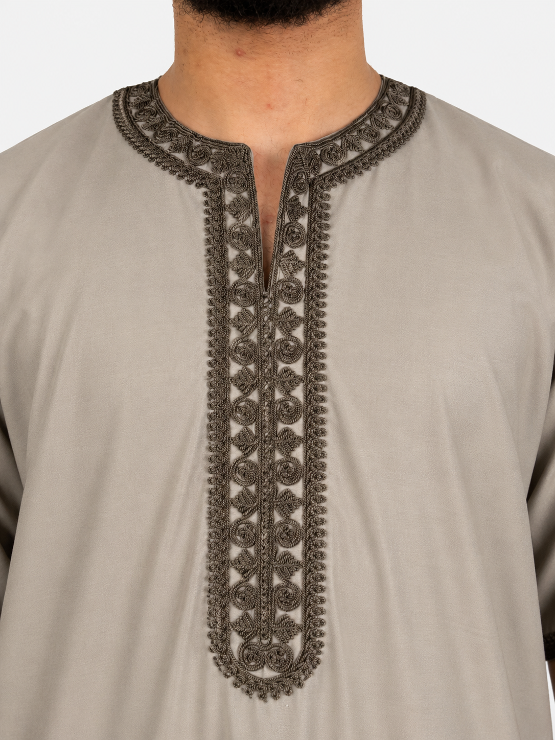 Bestickte Herren Abaya -Beige