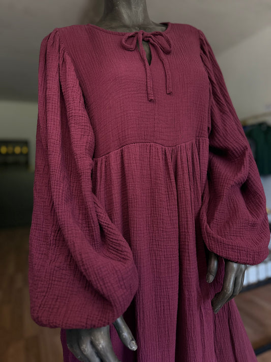 Musselin Kleid Damen